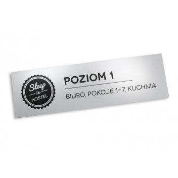 Tabliczka informacyjna z dowolnym grawerem - 30x9cm