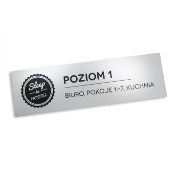 Tabliczka informacyjna z dowolnym grawerem - 30x9cm