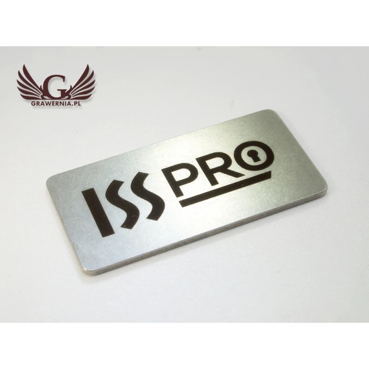 TABLICZKA metalowa Z LOGO TWOJEJ FIRMY - wym. 50x25x1,5mm