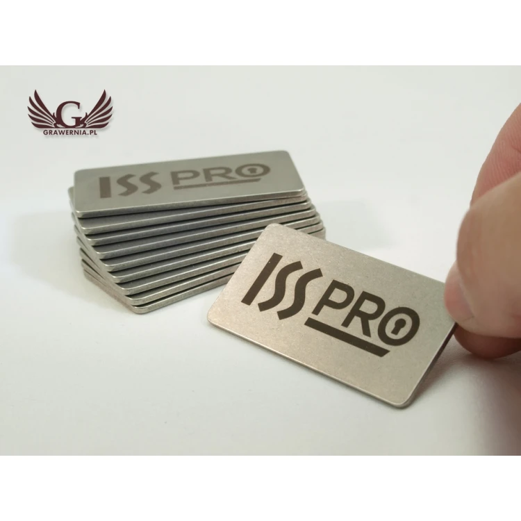 TABLICZKA metalowa Z LOGO TWOJEJ FIRMY - wym. 50x25x1,5mm
