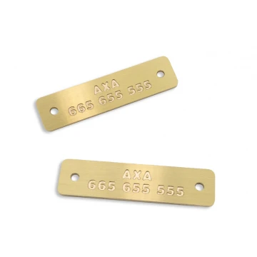 Tabliczka mosiężna grawerowane CNC - wym. 60x15x1,6mm - TAB107