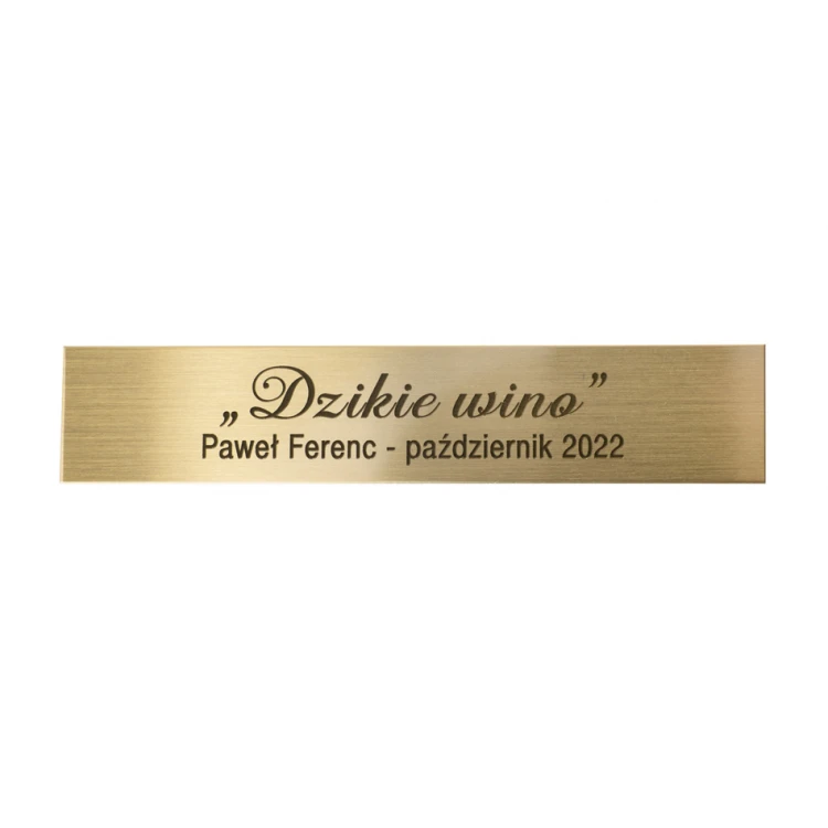 Tabliczka mosiężna na obraz - wym. 90x18mm - M015