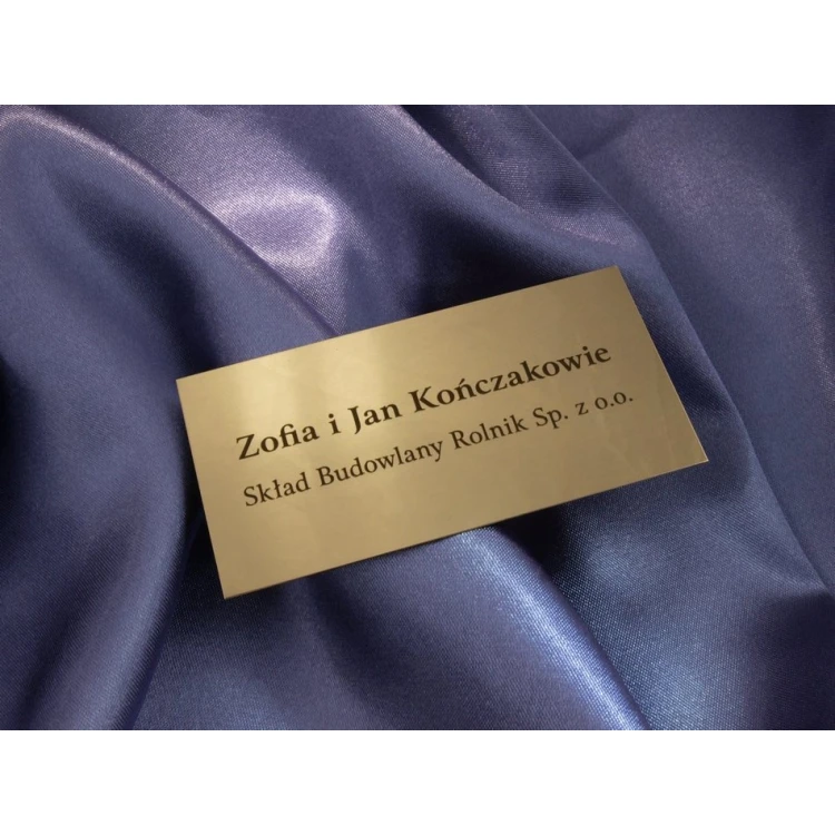Tabliczka mosiężna z dowolną treścią - M009 - wym. 80x40mm