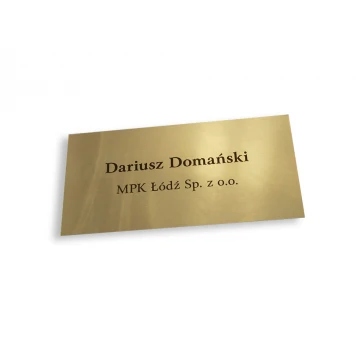 Tabliczka mosiężna z dowolną treścią - M009 - wym. 80x40mm