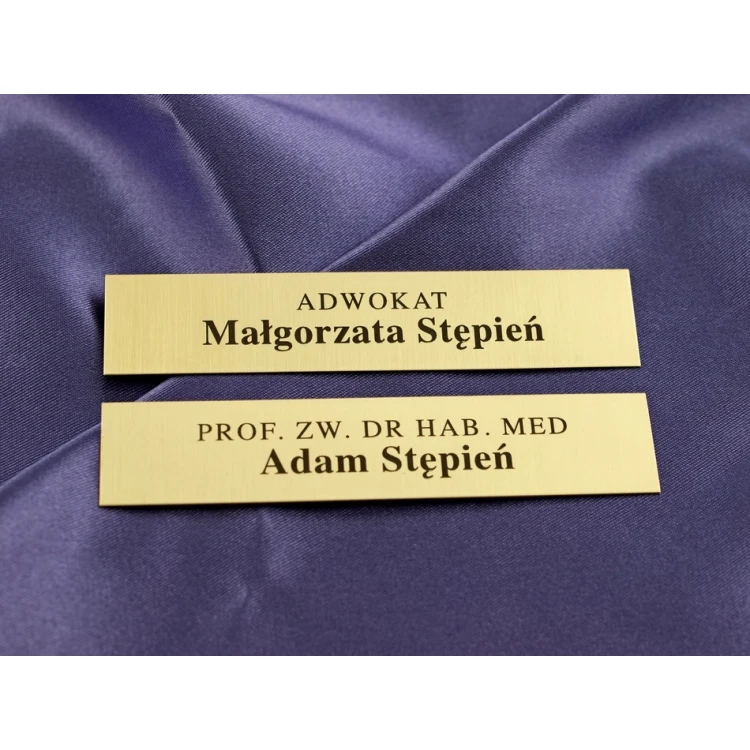 Tabliczka mosiężna z personalizacją - M007 - wym. 100x20mm