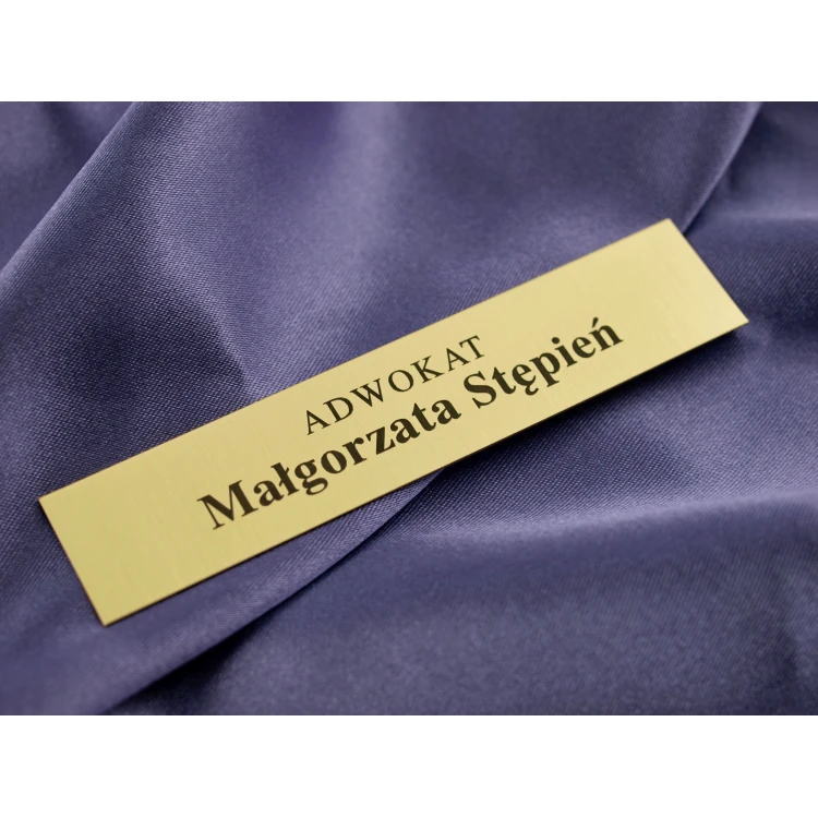 Tabliczka mosiężna z personalizacją - M007 - wym. 100x20mm