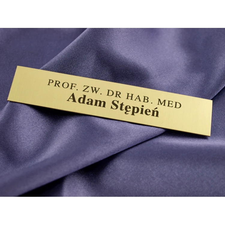 Tabliczka mosiężna z personalizacją - M007 - wym. 100x20mm