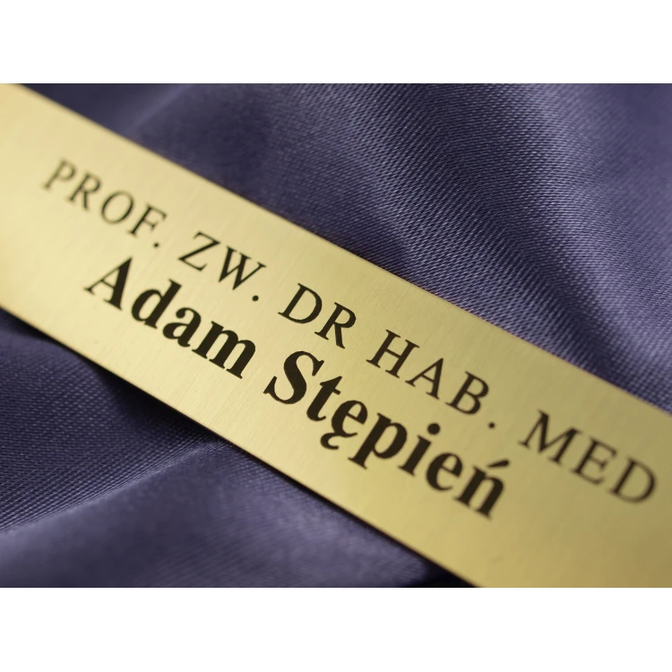 Tabliczka mosiężna z personalizacją - M007 - wym. 100x20mm