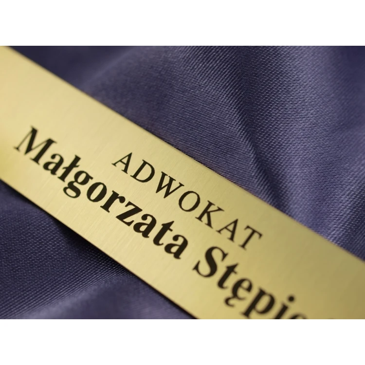 Tabliczka mosiężna z personalizacją - M007 - wym. 100x20mm