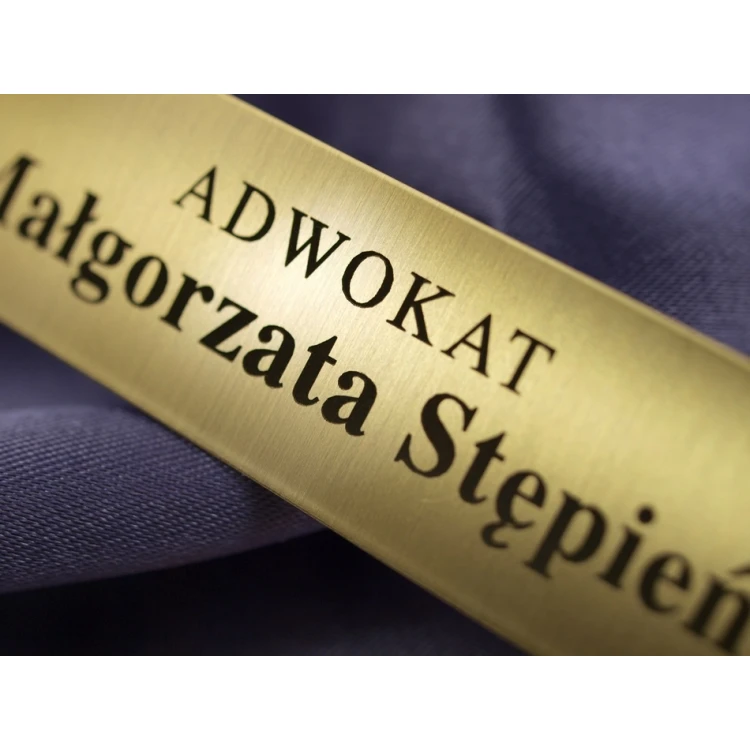 Tabliczka mosiężna z personalizacją - M007 - wym. 100x20mm