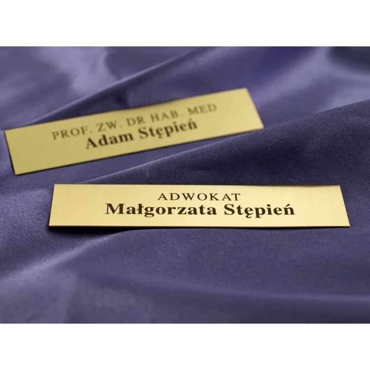 Tabliczka mosiężna z personalizacją - M007 - wym. 100x20mm