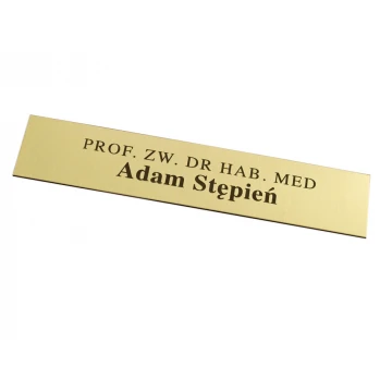Tabliczka mosiężna z personalizacją - M007 - wym. 100x20mm