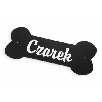 Tabliczka na budę dla psa z dowolnym imieniem - wym: 250x100mm - laminat grawerski - TAB051