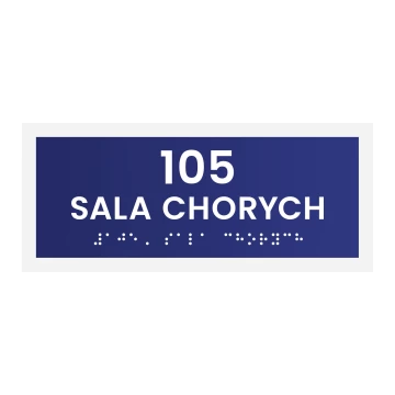 Sala chorych - tabliczka na drzwi lub ścianę z dowolnym numerem - wym. 174x74mm - TAB570