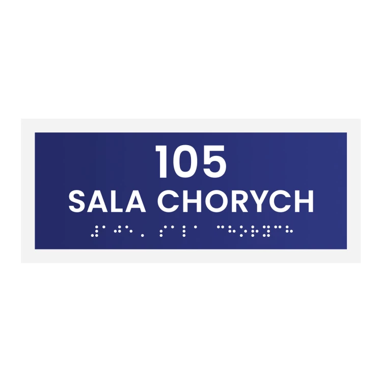 Sala chorych - tabliczka na drzwi lub ścianę z dowolnym numerem - wym. 174x74mm - TAB570