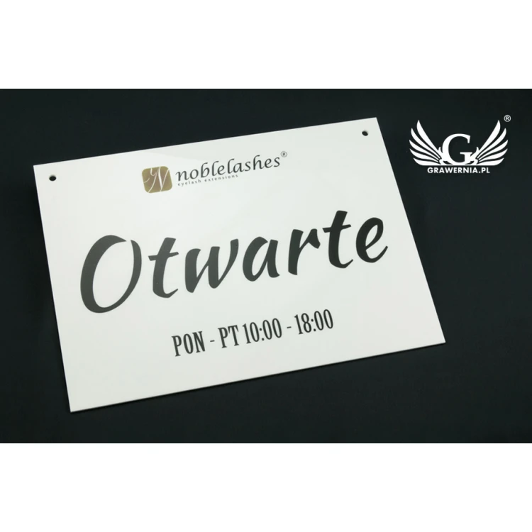 Tabliczka na drzwi otwarte/zamknięte - wymiary: 317x224mm - kolorowy druk UV - TAB059