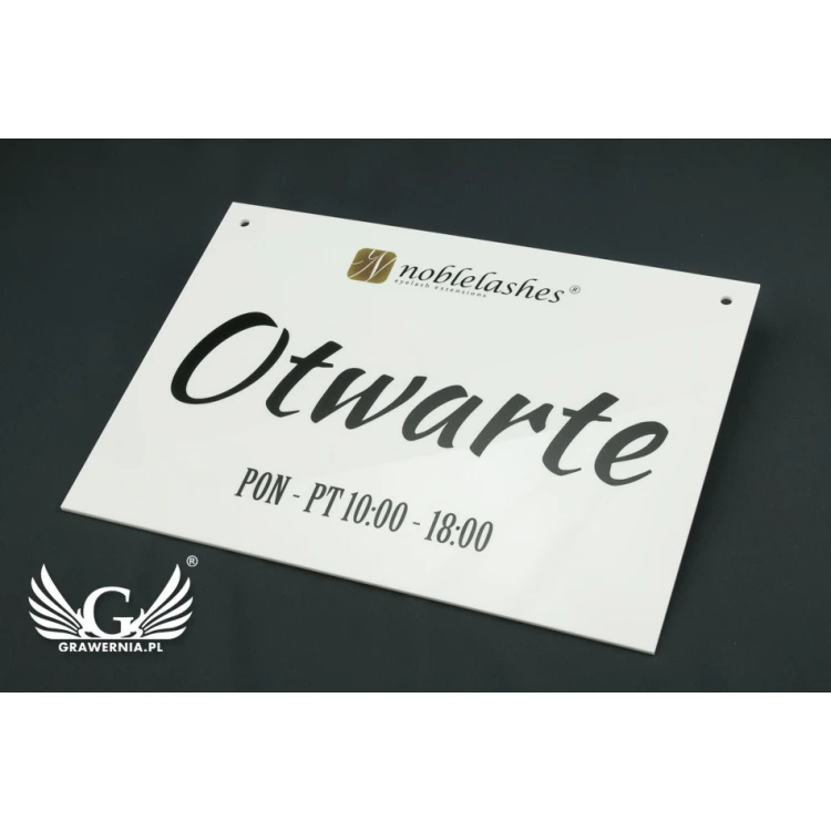 Tabliczka na drzwi otwarte/zamknięte - wymiary: 317x224mm - kolorowy druk UV - TAB059