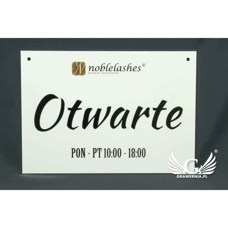 Tabliczka na drzwi otwarte/zamknięte - wymiary: 317x224mm - kolorowy druk UV - TAB059