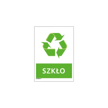 Tabliczka na kosz do segregacji odpadów - wym. 150x200mm - PVC - kolorowy druk UV - TAB186