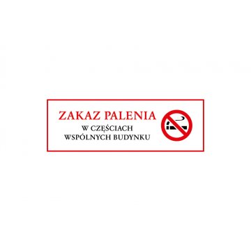 Zakaz palenia - Tabliczka ostrzegawcza wym. 210x70mm - PVC - kolorowy druk UV - TAB162