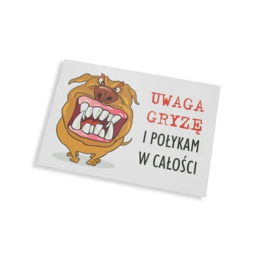 Tabliczka ostrzegawcza - zły pies -  tworzywo PCW - wym. 210x150mm - TZP002