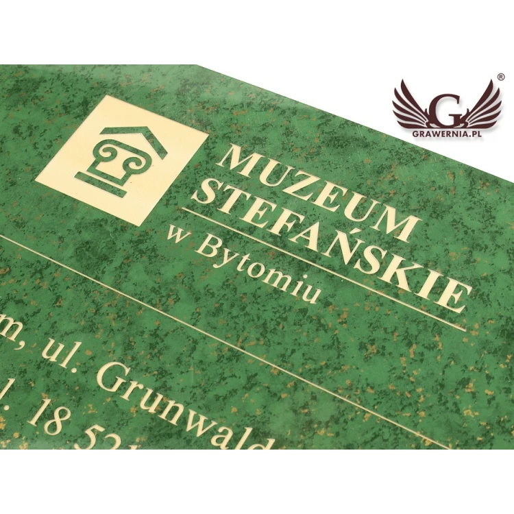 Tabliczka ozdobna - marmurek zielony -  wym. 297x210mm (format A4)