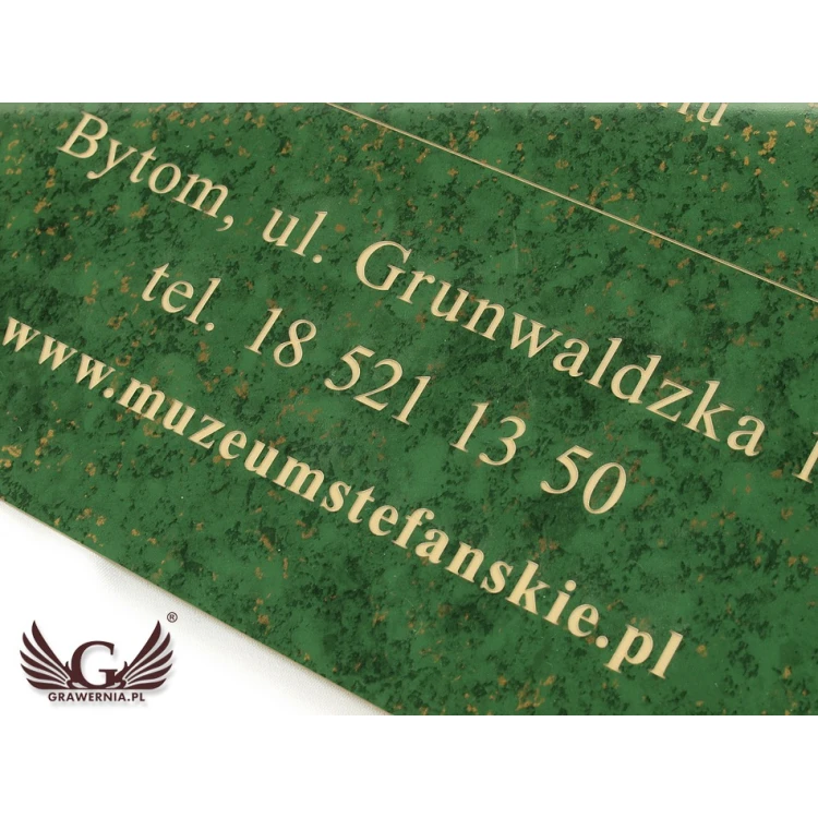 Tabliczka ozdobna - marmurek zielony -  wym. 297x210mm (format A4)