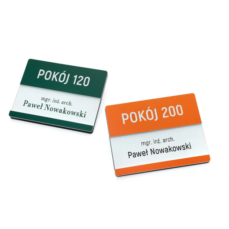 Tabliczka przydrzwiowa multicolor z wymienną wsuwką - wym. 100x76mm - SPD040