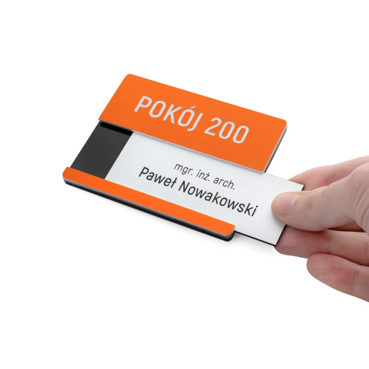 Tabliczka przydrzwiowa multicolor z wymienną wsuwką - wym. 100x76mm - SPD040