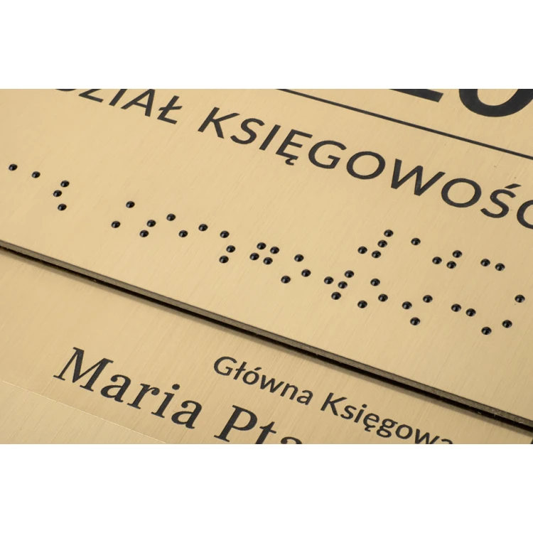 Tabliczka przydrzwiowa z wymiennymi wsuwkami i alfabetem Braille'a - wym. 148x210mm - SPD041