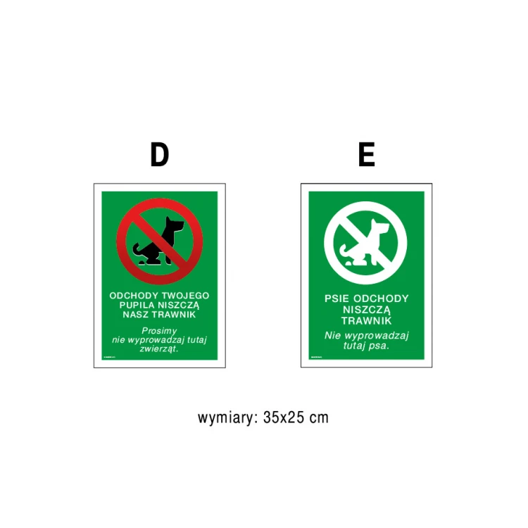 Tabliczka informacyjna sprzątnij po swoim psie - wym. 250x350mm - PVC - kolorowy druk UV - TAB153