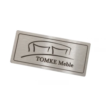 Tabliczka stalowa grawerowana na produkty - wym. 52x23x1mm - TAB087