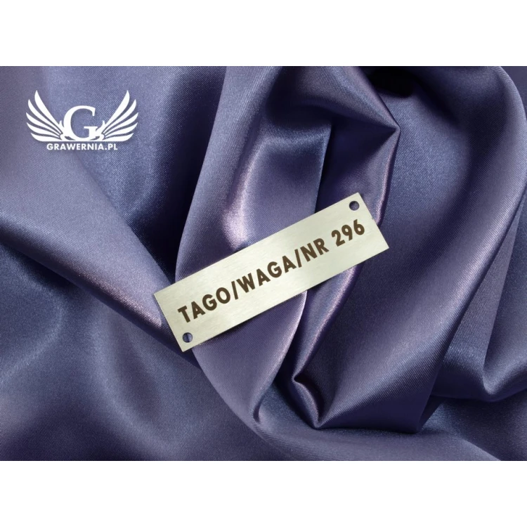 Tabliczka stalowa na produkty - wym. 70x20x1mm