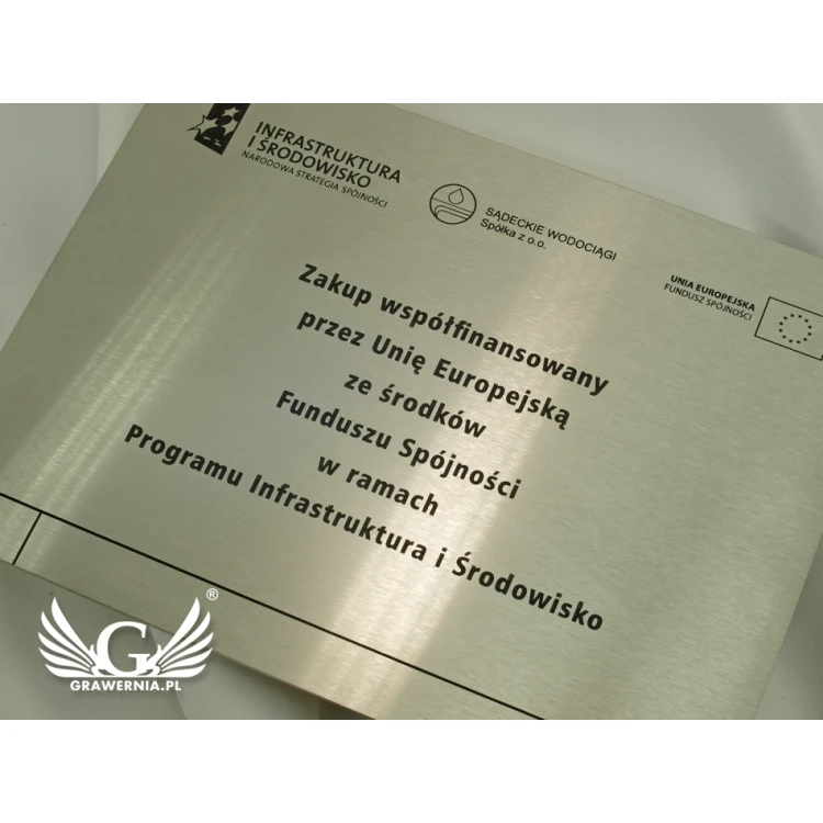 Tabliczka stalowa na produkty - wym. 200x150x2mm