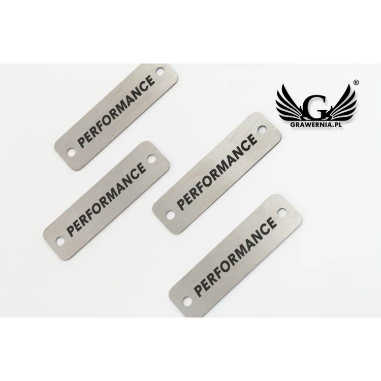 Tabliczka metalowa na produkty - wym. 70x20x1mm - TAB084