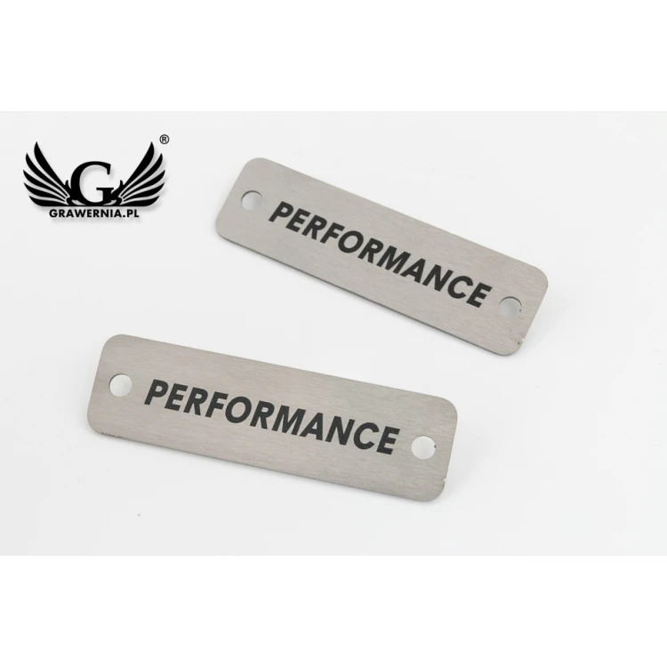 Tabliczka metalowa na produkty - wym. 70x20x1mm - TAB084