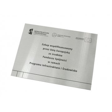 Tabliczka stalowa na produkty - wym. 200x150x2mm