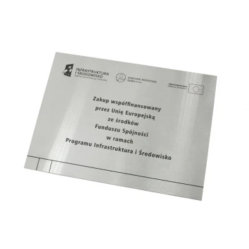 Tabliczka stalowa na produkty - wym. 200x150x2mm
