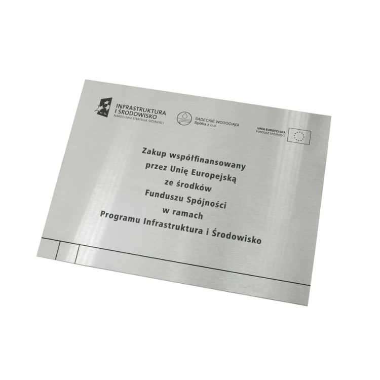 Tabliczka stalowa na produkty - wym. 200x150x2mm