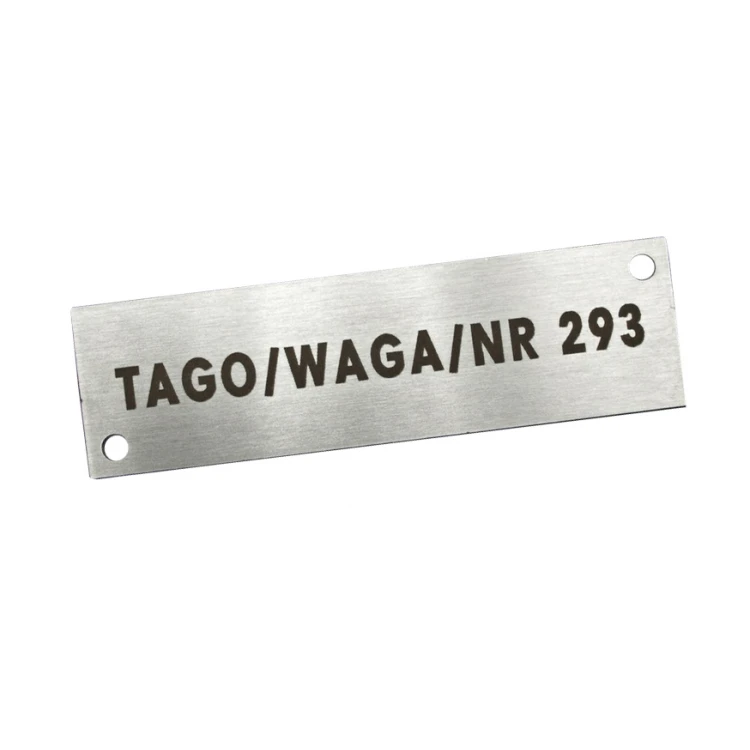 Tabliczka stalowa na produkty - wym. 70x20x1mm