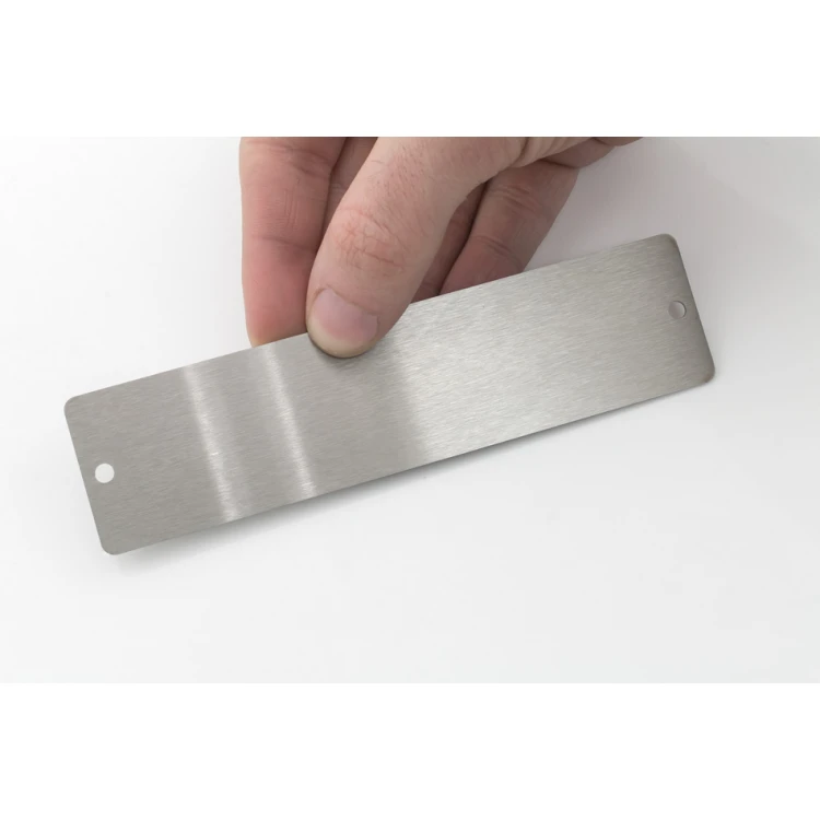 Tabliczka stalowa z dowolnym grawerem - wym. 140x35x1mm - TS011