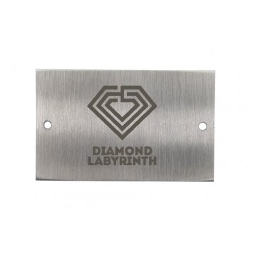 Tabliczka stalowa z dowolnym grawerem - wym. 45x28x1mm - TS044