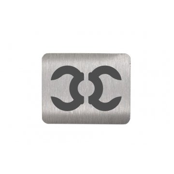 Tabliczka stalowa z dowolnym grawerem - wym. 20x25x1mm - TS036