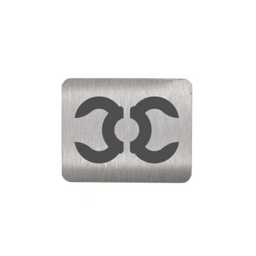 Tabliczka stalowa z dowolnym grawerem - wym. 20x25x1mm - TS036