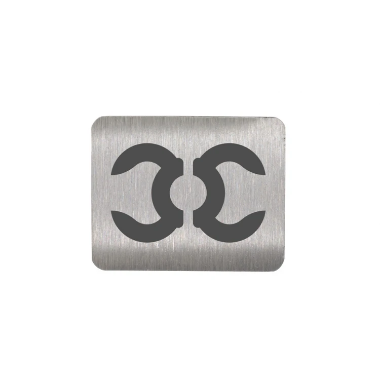 Tabliczka stalowa z dowolnym grawerem - wym. 20x25x1mm - TS036