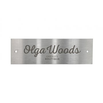 Tabliczka stalowa z dowolnym grawerem - wym. 80x25x1mm - TS001