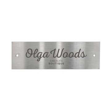 Tabliczka stalowa z dowolnym grawerem - wym. 80x25x1mm - TS001