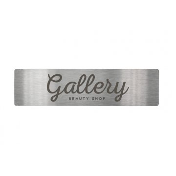 Tabliczka stalowa z dowolnym grawerem - wym. 60x15x1mm - TS013