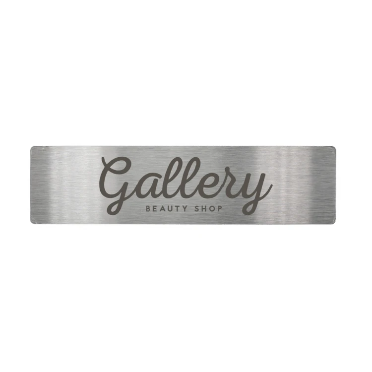 Tabliczka stalowa z dowolnym grawerem - wym. 60x15x1mm - TS013