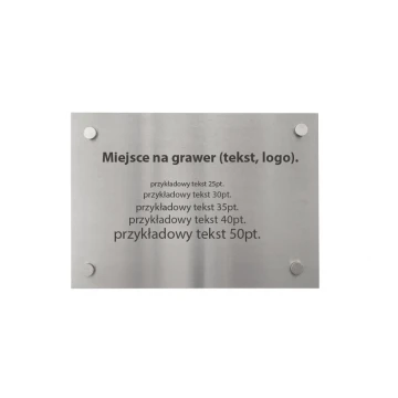 Tabliczka stalowa z dowolnym grawerem - wym. 297x210x2mm - TAB105